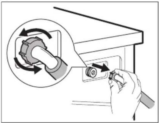 ELECTROLUX SensiCare 600 EFI6394ADG - Cleaning the inlet hose and the valve filter - 3