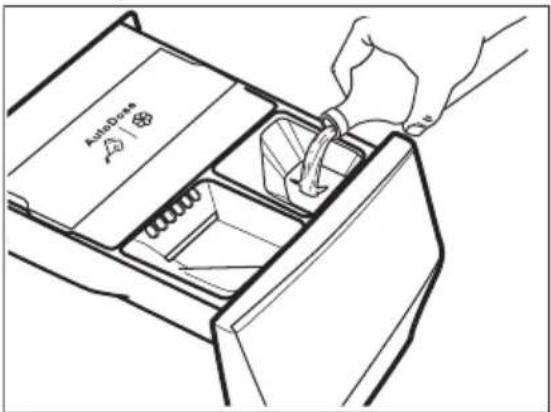 ELECTROLUX SensiCare 600 EFI6394ADG - Manual filling the detergent and additives - 3