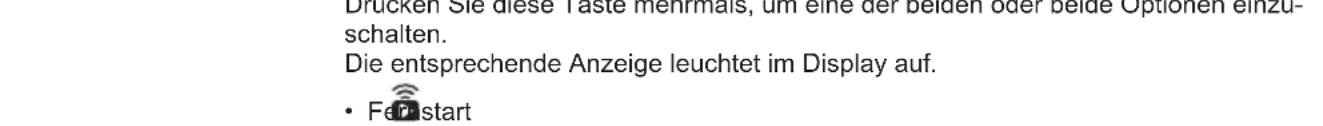 ELECTROLUX SensiCare 600 EFI6394ADG - Beschreibung des Bedienfelds - 8
