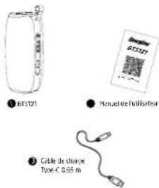 BT321 Manuel de l'utilisateur Cable de charge Tide-C 0.56 m