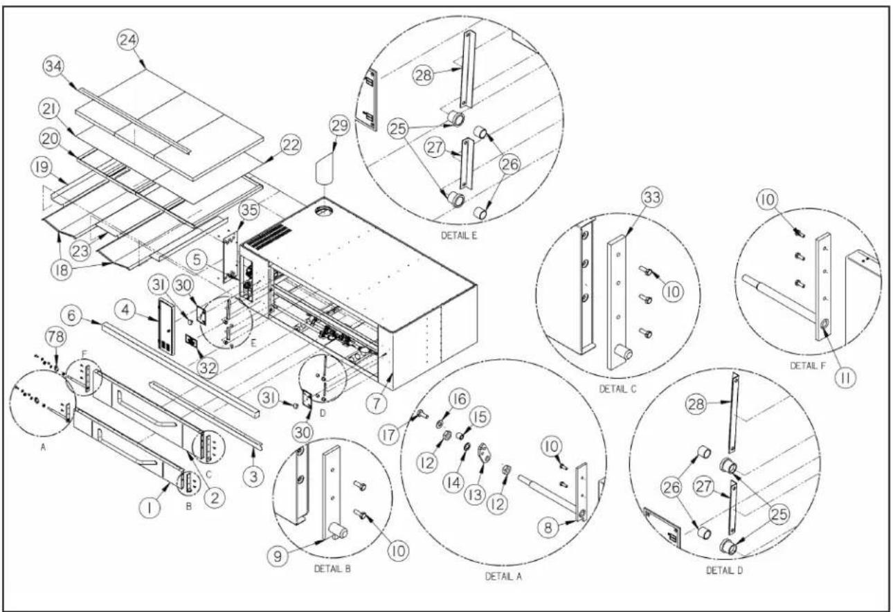 Bakers Pride Y-800BL-DSP - VAREÉOLADNÉNTS LISTES DES PIÈCES - 1