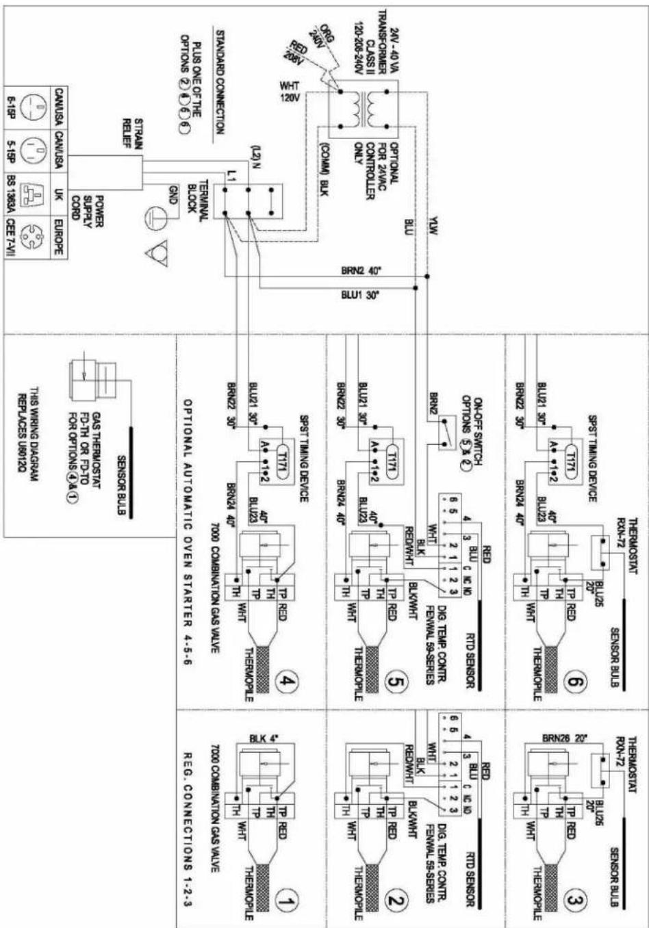 Bakers Pride Y-800BL-DSP - WIRING DIAGRAM - 1