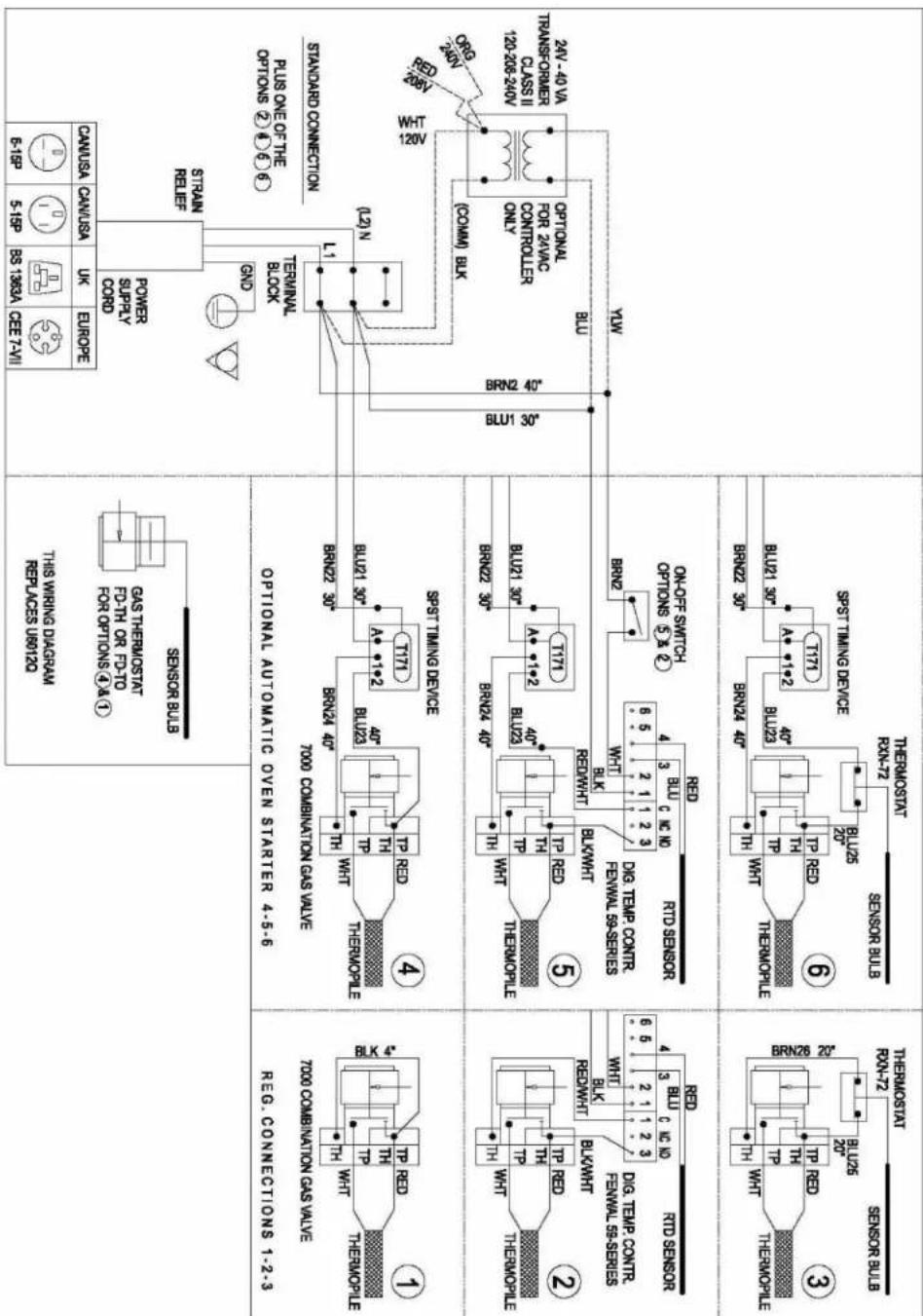 Bakers Pride Y-602-DSP - WIRING DIAGRAM - 1