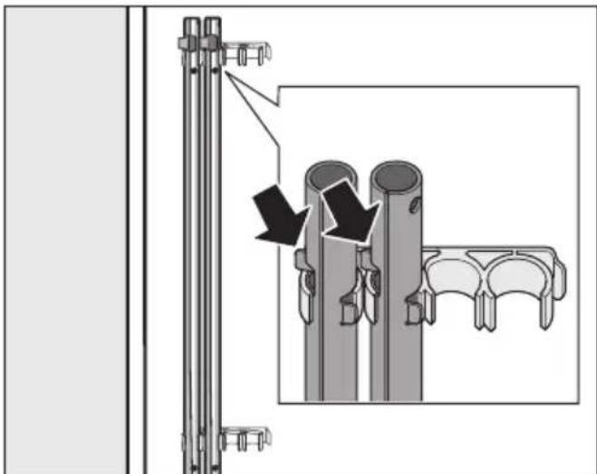 MIELE WCA132 WCS - Fixation des tiges de transport - 1