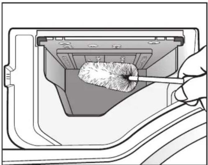 MIELE WCA132 WCS - Nettoyer le logement du bac à produits - 1