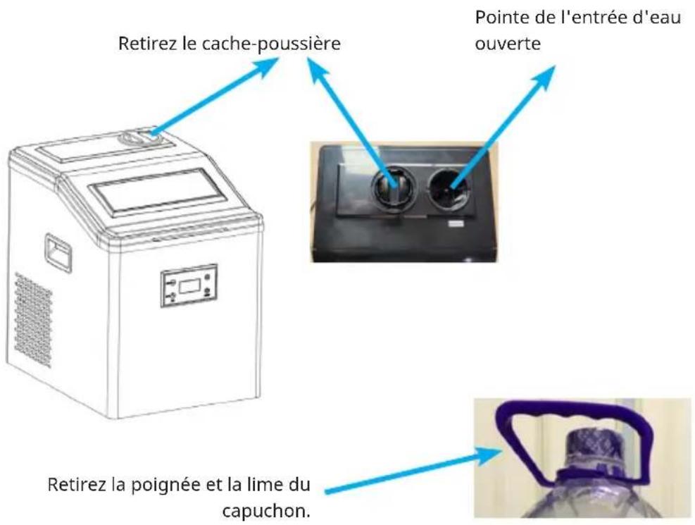Klarstein FrostMaster - Verser de l'eau dans la machine (source d'eau externe) - 1