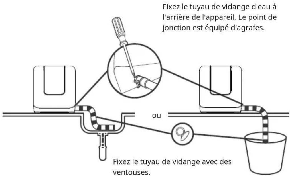 Klarstein Melville 3 - Raccorder le tuyau de vidange d'eau - 1
