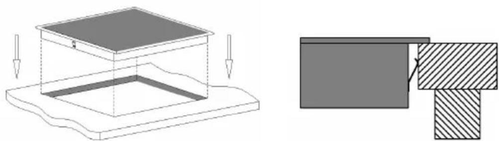 Klarstein VariCook Domino Glass - Fissare la piastra al piano di lavoro - 1