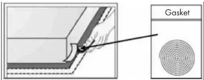 Klarstein VariCook Domino Glass - Installation of the foam gasket - 1