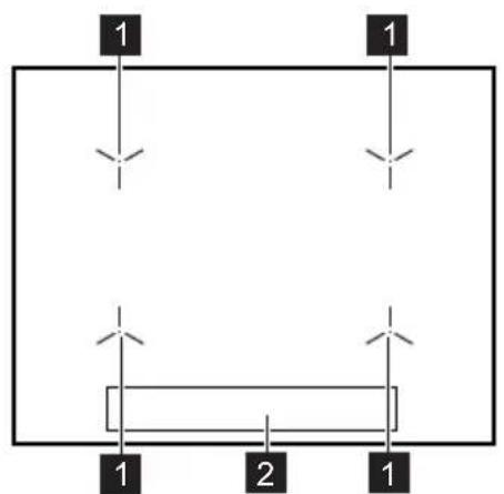 AEG PI6000S60 - Agencement des zones de cuisson - 1