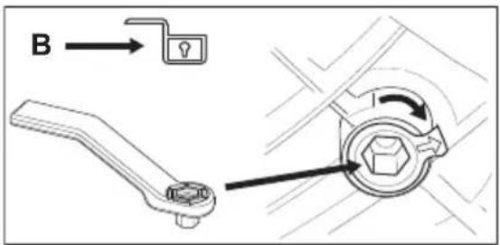 AEG TR78D32B - To unlock the rear drum locks: - 3