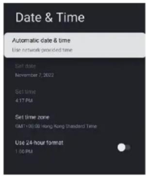 HAIER H43Q81FUX - DATA E HORA - 1