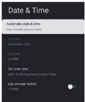 HAIER H43Q81FUX - DATE ET HEURE - 1