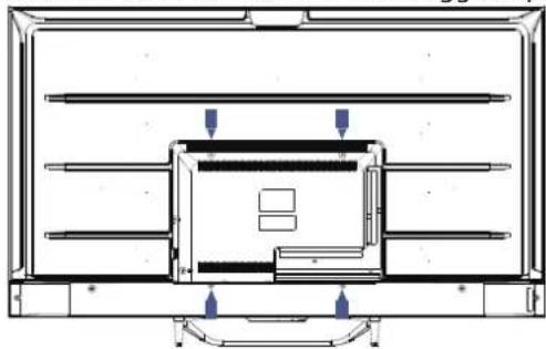 HAIER H43Q81FUX - PREPARAZIONE DEL TELEVISORE LED PER L'INSTALLAZIONE A PARETE - 1