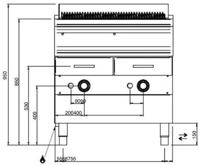 MBM WGG74A - ON CUPBOARD - 2