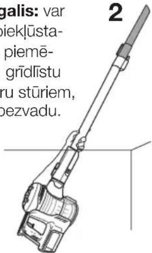 VESTFROST Aqua Plus Power VF-VM4501GS - Bezvadu puteklsūcēja izmantošana ar motorizēto grīdas galvu. - 3