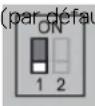 DELL PowerEdge R7725 - Paramètres du commutateur DIP - 1