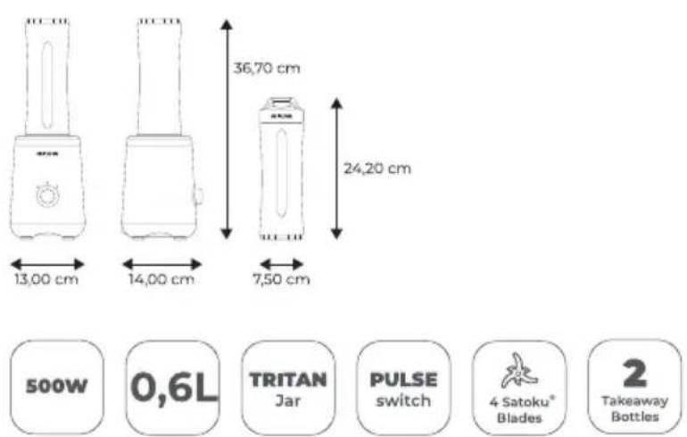 AIWA Saberu 600 ATB-600 - MESURES - 1