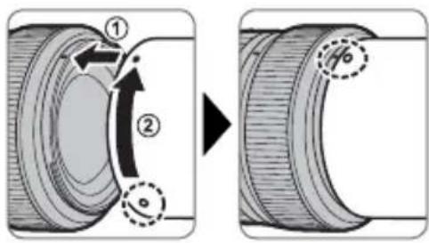 FUJIFILM XF 35mm f/1.4 R - Anbringen der Sonnenblende - 1