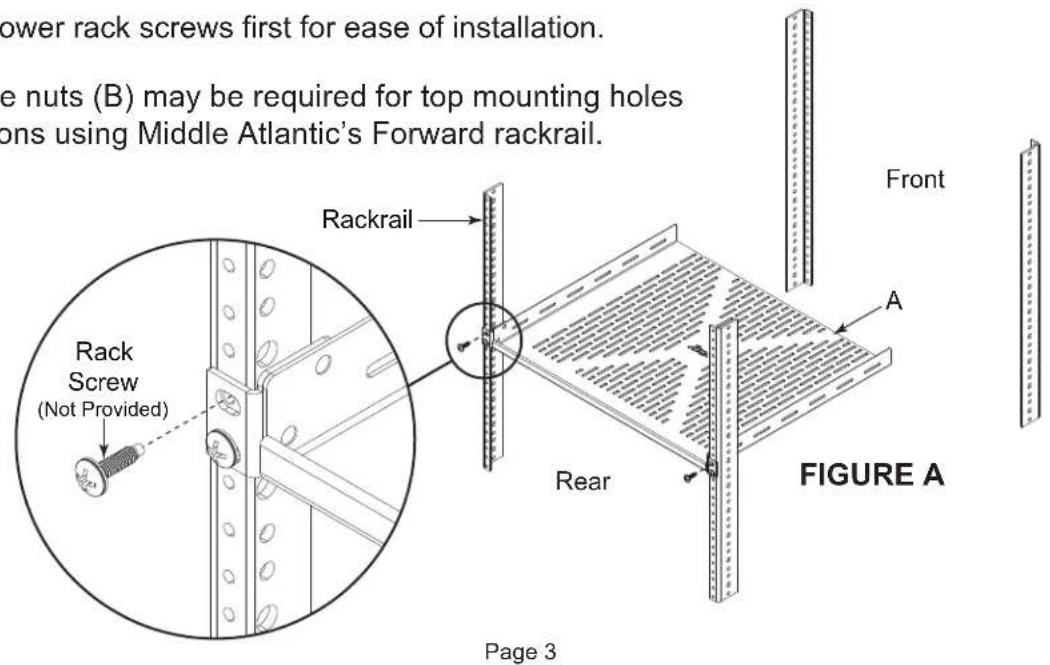 Middle Atlantic VSA-2744 - REQUIRED HARDWARE AND TOOLS - 2