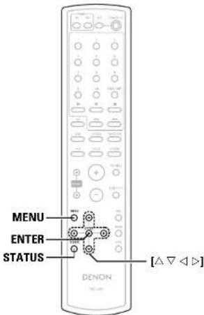 MENU ENTER STATUS DENON [△▽◀▶]