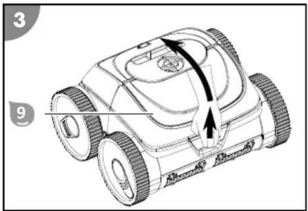 Steinbach Poolrunner Battery Pro Performance - Filter einsetzen - 1