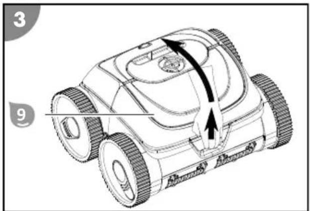 Steinbach Poolrunner Battery Pro Performance - Vstavljanje filtra - 1