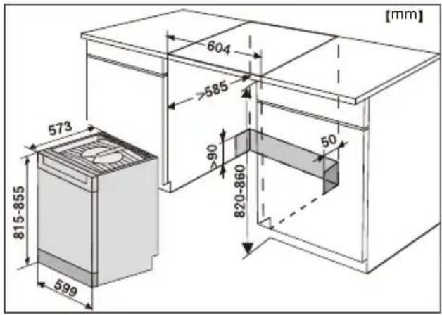 HISENSE HS672B90B - Installation du lave-vaisselle - 2