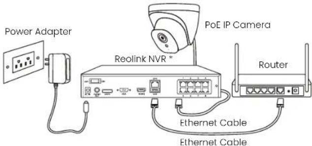 REOLINK P334 - Camera Connection Diagram - 1