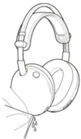 SONY INZONE H9 II - Si le casque est mouillé ou si de l'eau pénètre dans le casque - 1