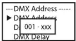 Cameo Root BAR 6 - IMPOSTAZIONE DELL'INDIRIZZO DI AVVIO (DMX Address) - 2