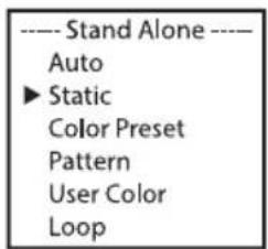 Cameo Root BAR 6 - MODE DE FONCTIONNEMENT STAND ALONE STATIC - 2