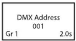 Cameo Root BAR 6 - MAIN SCREEN IN DMX OPERATING MODE - 1