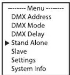 Cameo Root BAR 6 - MODE DE FONCTIONNEMENT STAND ALONE COLOR PRESET - 1