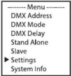 Cameo Root BAR 6 - PARAMÈTRES SYSTÈME (Settings) - 1