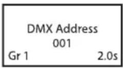 Cameo Root BAR 6 - DISPLAY HAUPTANZEIGE IN DER DMX-BETRIEBSART - 1