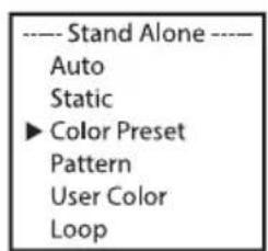 Cameo Root BAR 6 - MODALITÀ OPERATIVA STAND-ALONE "COLOR PRESET" - 2