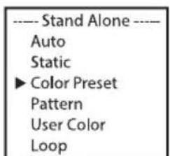Cameo Root BAR 6 - TRYB PRACY STANDALONE COLOR PRESET - 2