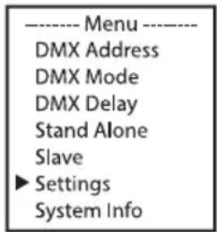 Cameo Root BAR 6 - IMPOSTAZIONI DI SISTEMA (Settings) - 1