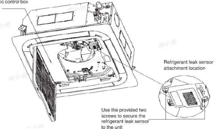 HAIER Caliber US12CB2BEA - Install the Leak Sensor - 2