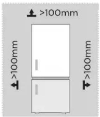 MIDEA MDRB380FGE02A - Matmenys ir Atstumai - 1