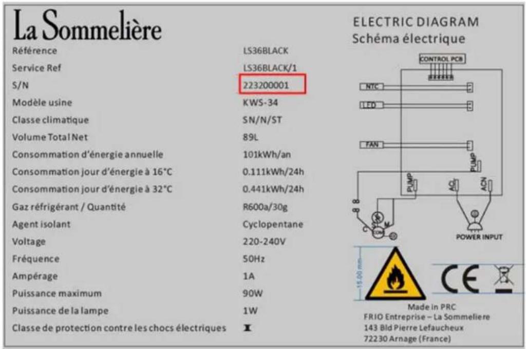 LA SOMMELIERE LS52BLACK - DATOS TÉCNICOS - 1