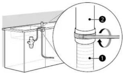 LG LDNPH753D - Connecting to Disposal or Waste Tee with Air Gap - 1