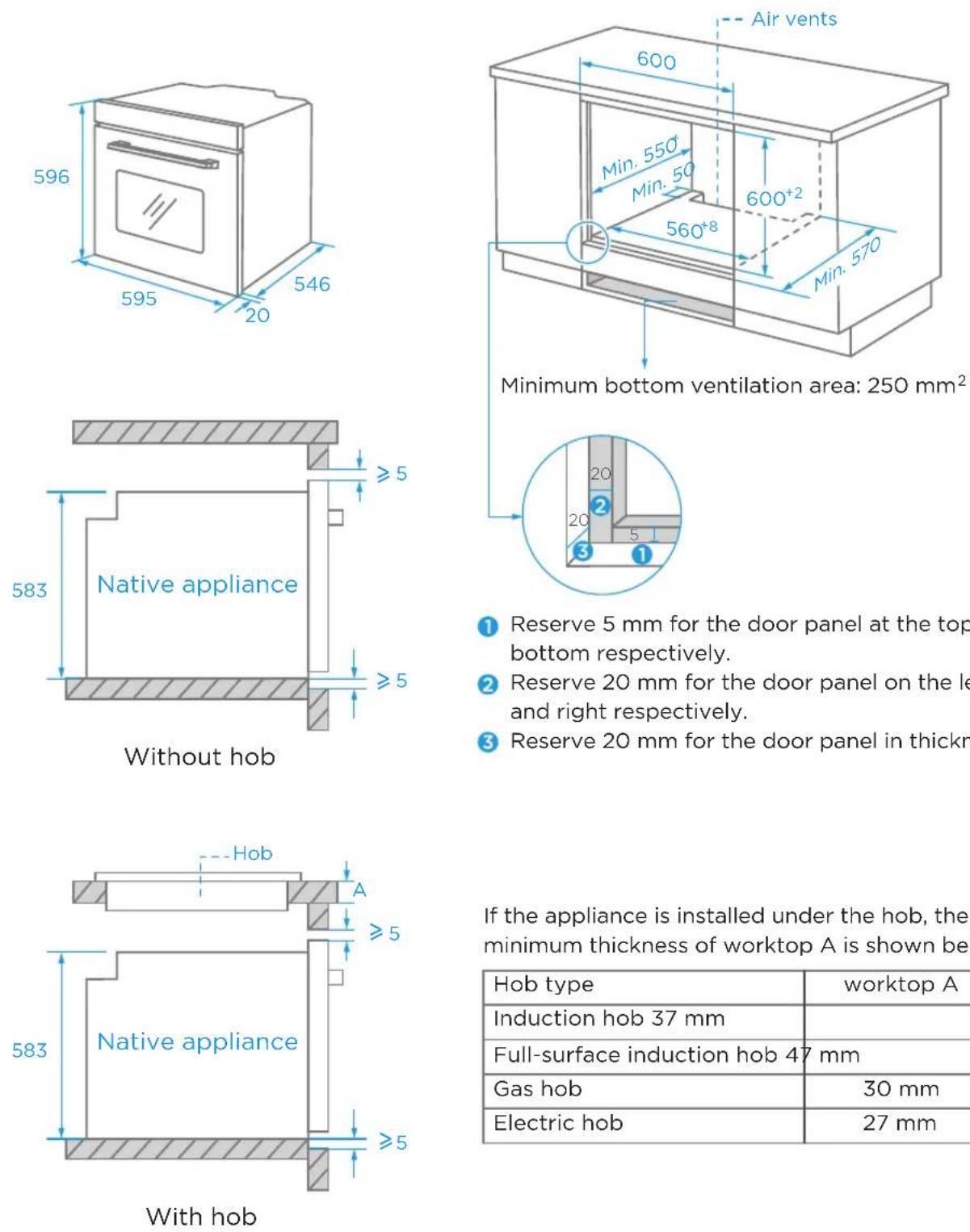 Frilec VESUVIO6072 - Cupboard Diagram (Ground Cupboard) - 1