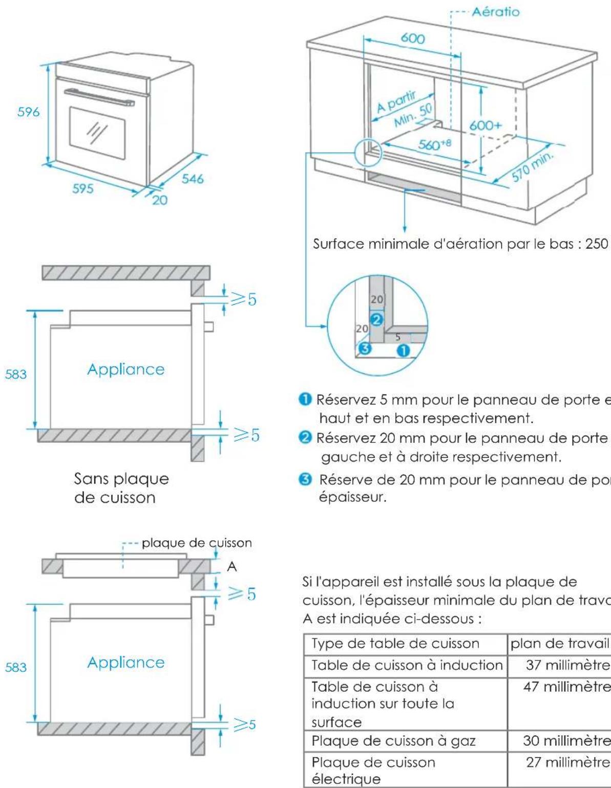 Frilec VESUVIO6072 - Schéma de l'armoire (meuble bas) - 1