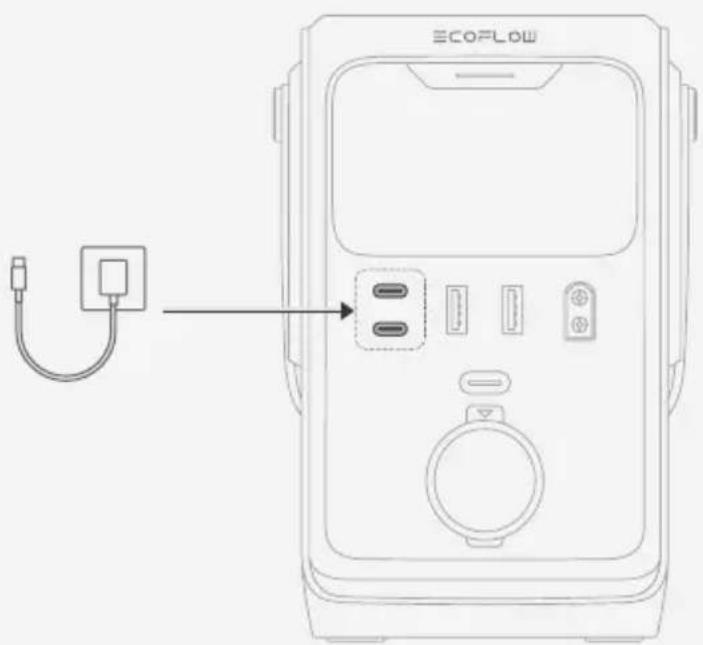 ECOFLOW TRAIL 300 DC - I A través del puerto de entrada/salida USB-C - 1