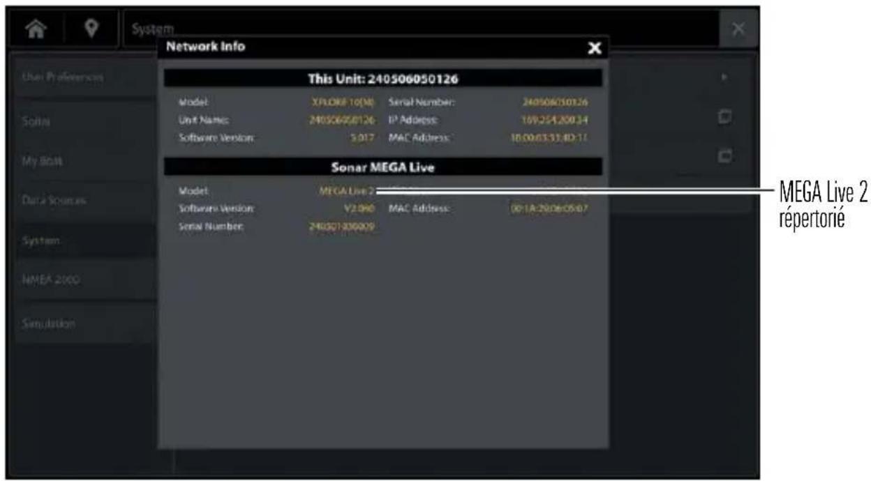 Network Info This Unit: 240506050126 Model: XFLOKE 10(18) Serial Number: 240506050126 Unit Name: 240506050126 IP Address: 189.254.200.34 Software Version: 5.017 MAC Address: 18.00/03.33.40.11 Sonar MEGA Live Model: MEGA Live 2 Software Version: V2.040 MAC Address: 00-1A-20.06.05.07 Serial Number: 240501300009 MEGA Live 2 répertorié