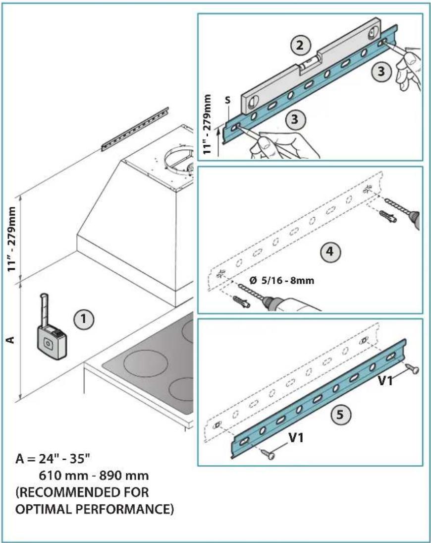FALMEC Pyramid Outdoor - FR - Mesures pour installation - 1