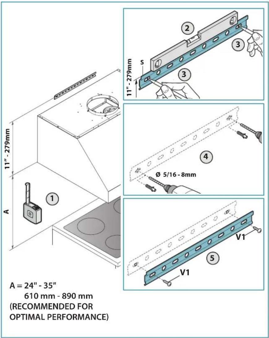 FALMEC Pyramid Outdoor - FR - Mesures pour installation - 1