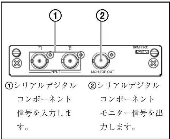 SONY BKM-220D - 入出力端子の構成と入力可能な信号 - 1
